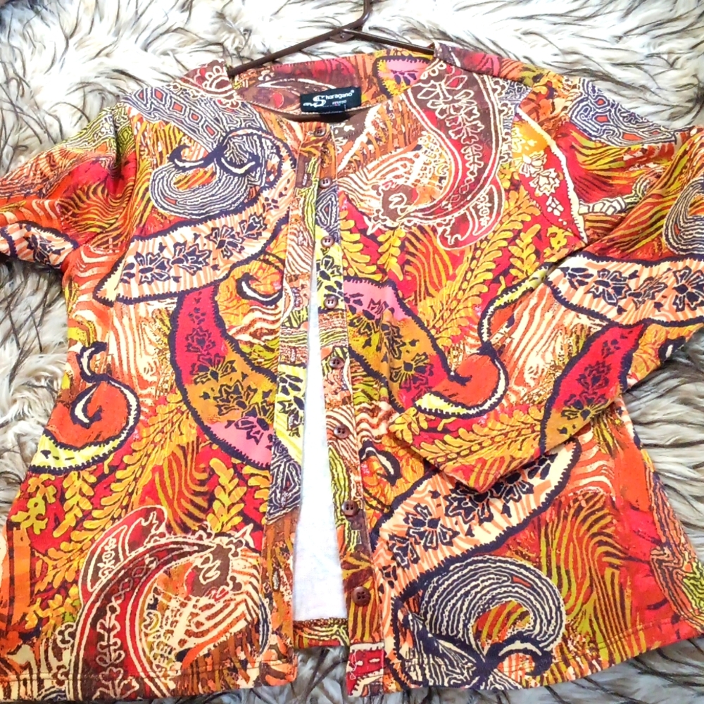 SHARAGANO  Print sweater